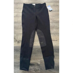 NWT Women's TuffRider Low Rise Pull On Starter Breeches Pants Black 31 New
